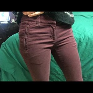 Skinny Zip Pocket Sanded Sateen Chinos in Marisa